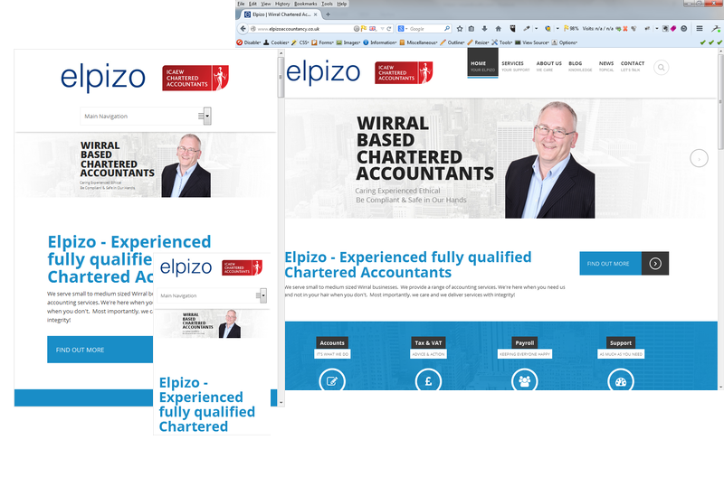 Responsive Website Layouts for Elpizo Accountancy