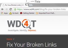 Browser Tab Showing Page Title