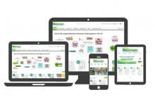 Device views reflecting responsive web design of Seven Hills Crafts web site